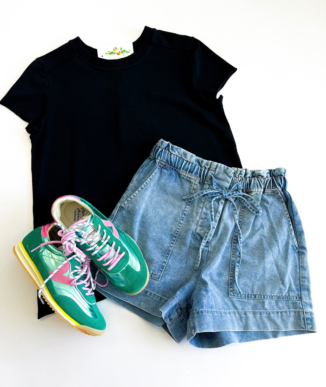 Black Back Seam Essential Tee