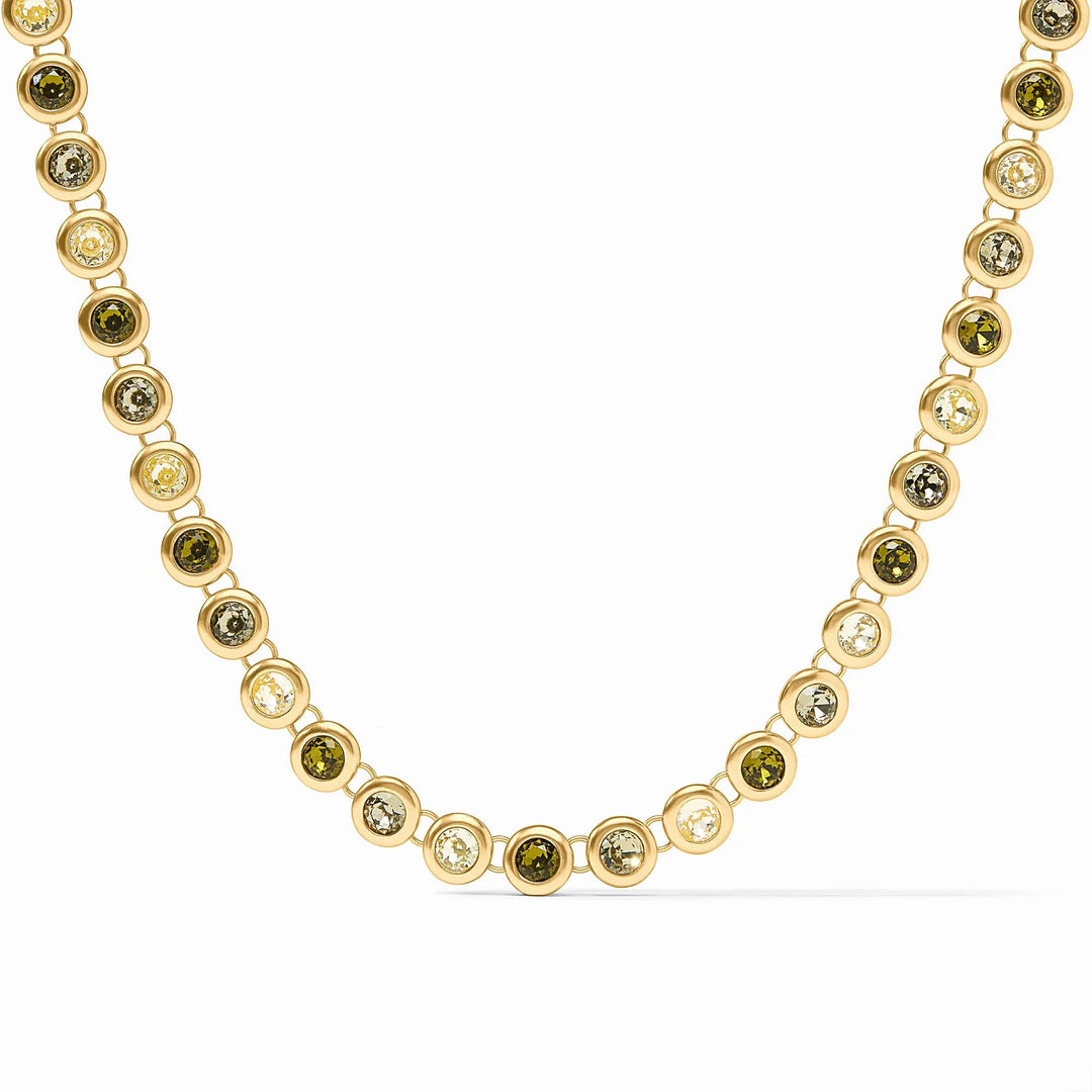 Rainbow Tennis Necklace - Shades of Jade