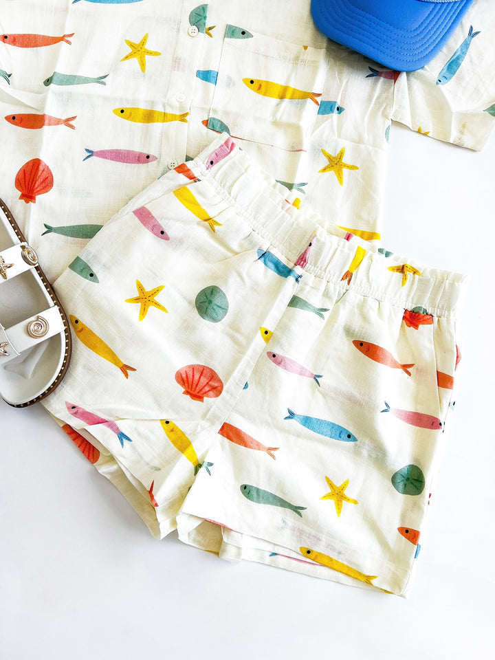 Multi Fish Airy Shorts