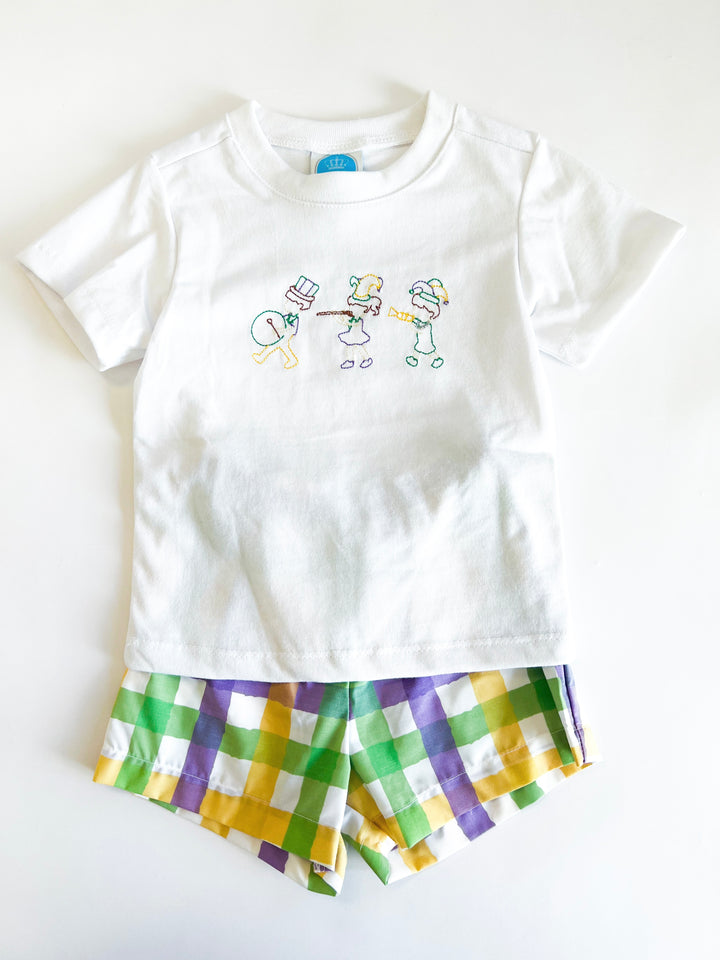 Tyler Embroidered Marching Band Short Set