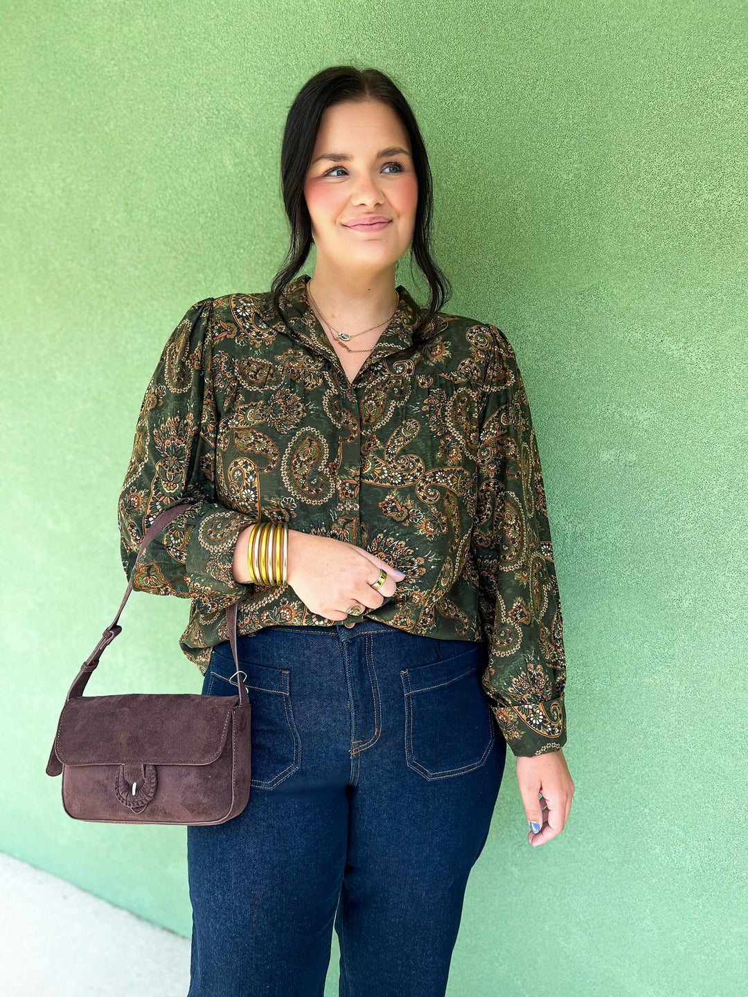 Uma High Neck Silk Shirt