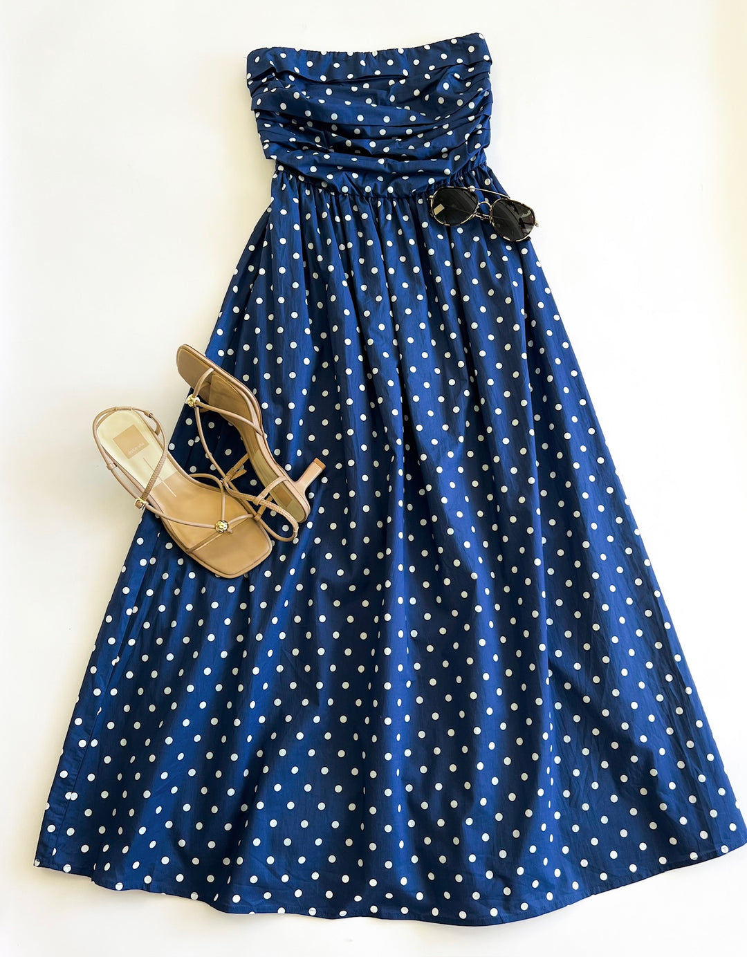 Navy Polka Dot Savor Maxi Dress