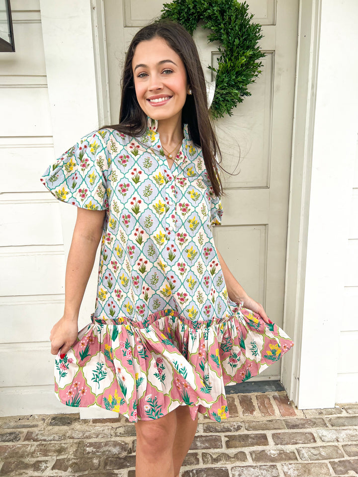 Combo Rose Blossom Gia Dress
