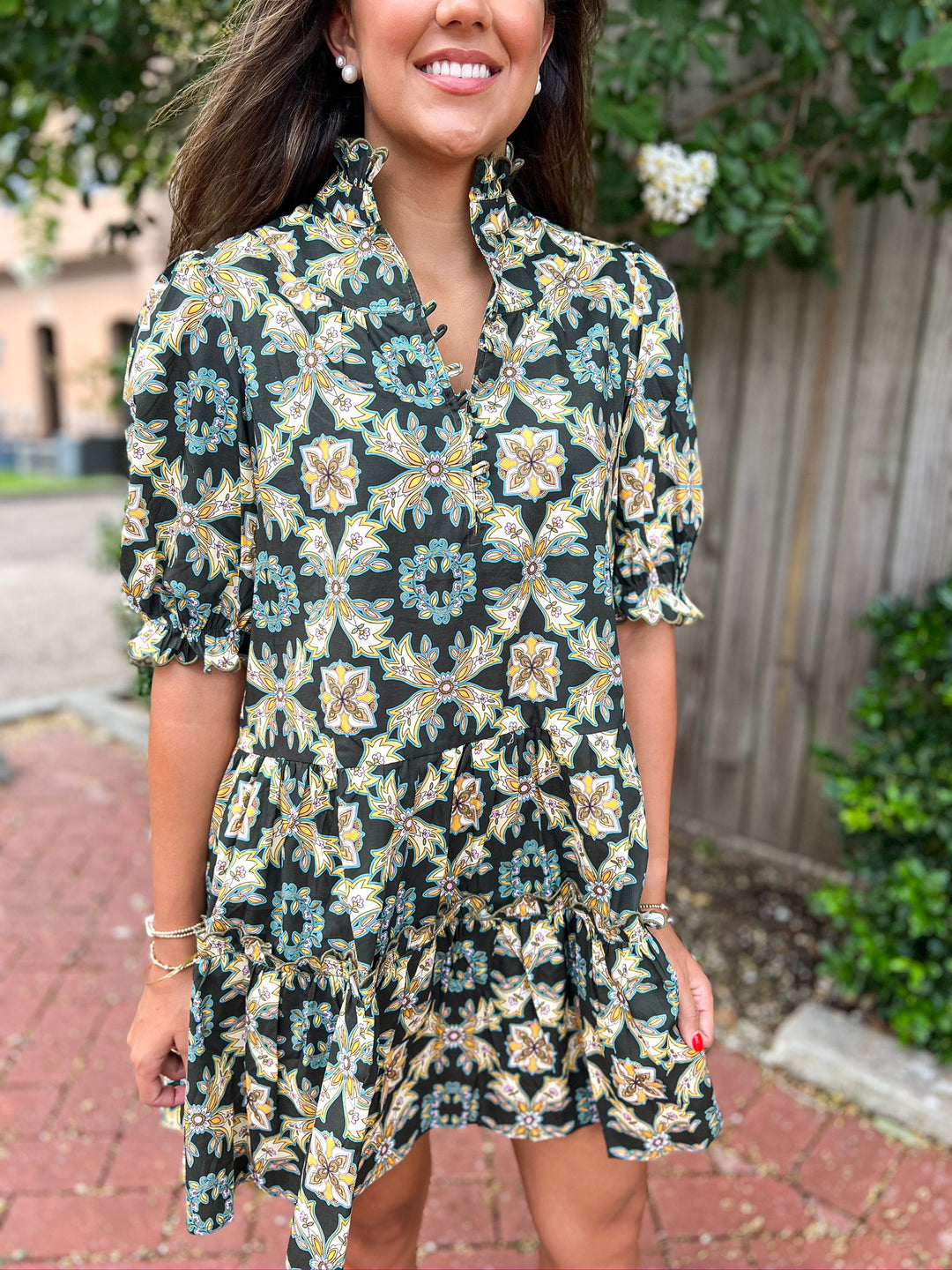 Luxe Trellis Scottie Dress