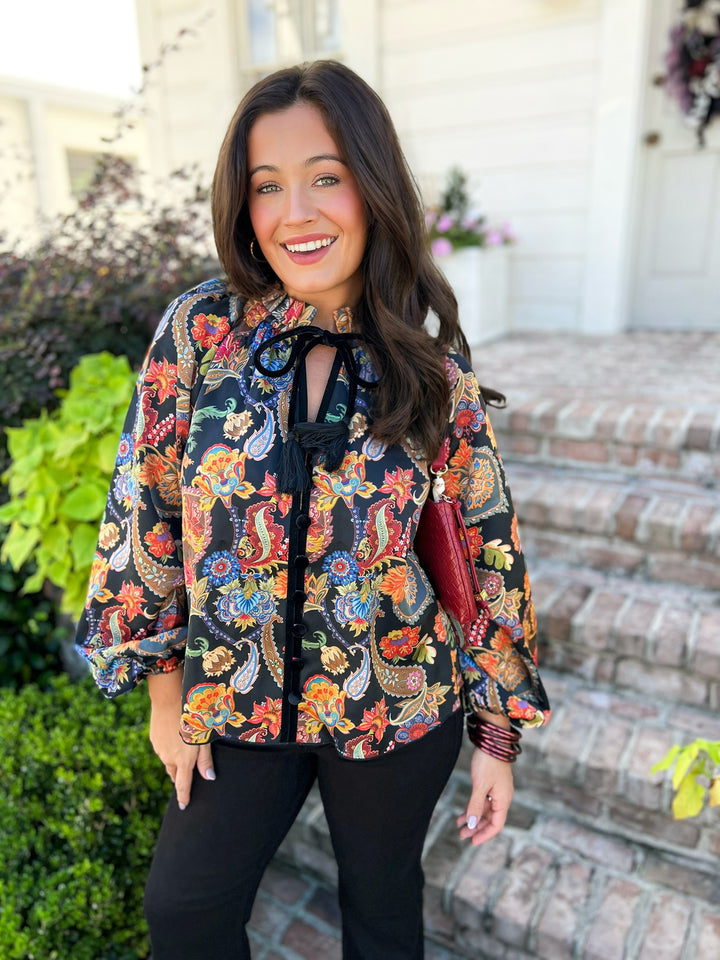 Paisley Stevie Knit Top