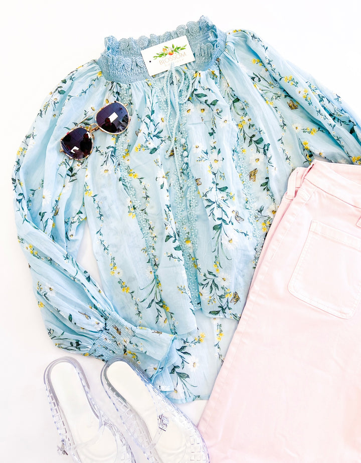 Lyla Floral Flutter Blouse