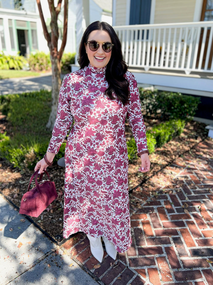 Regal Raspberry Daisy Dress