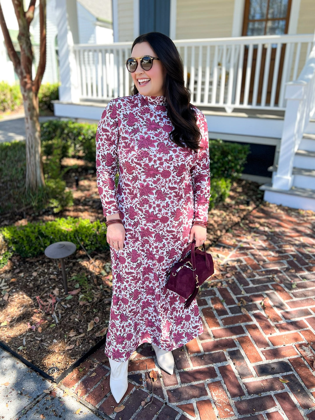 Regal Raspberry Daisy Dress
