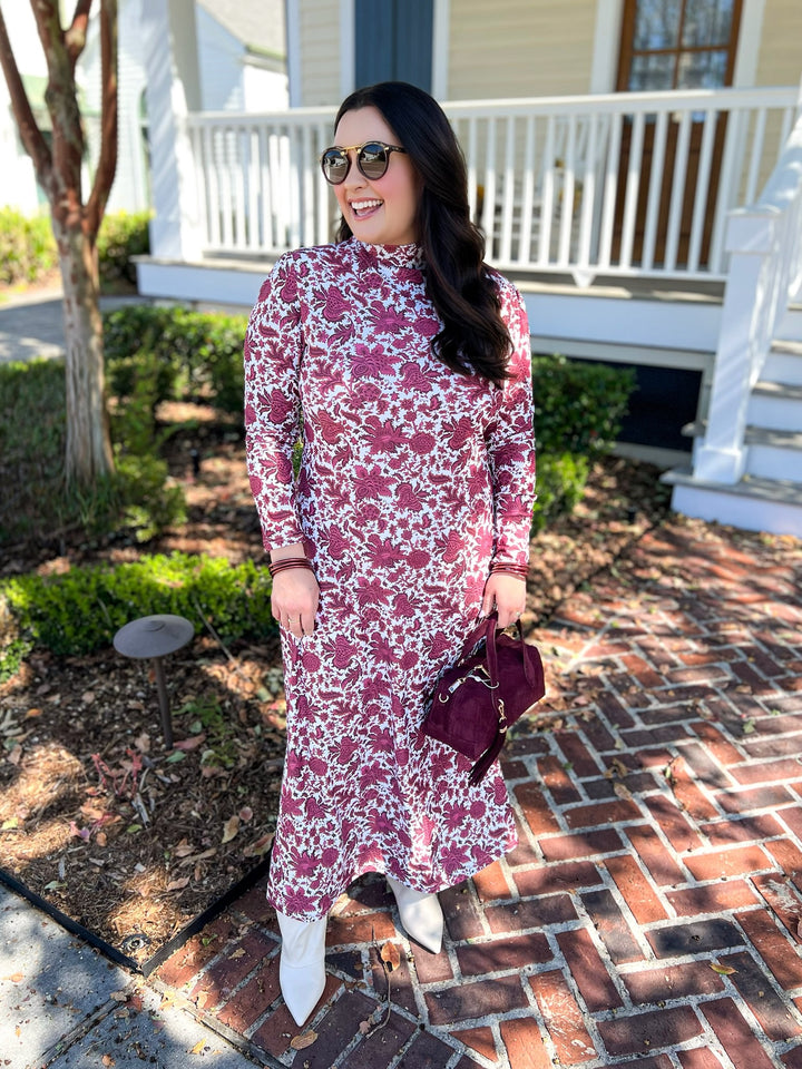 Regal Raspberry Daisy Dress