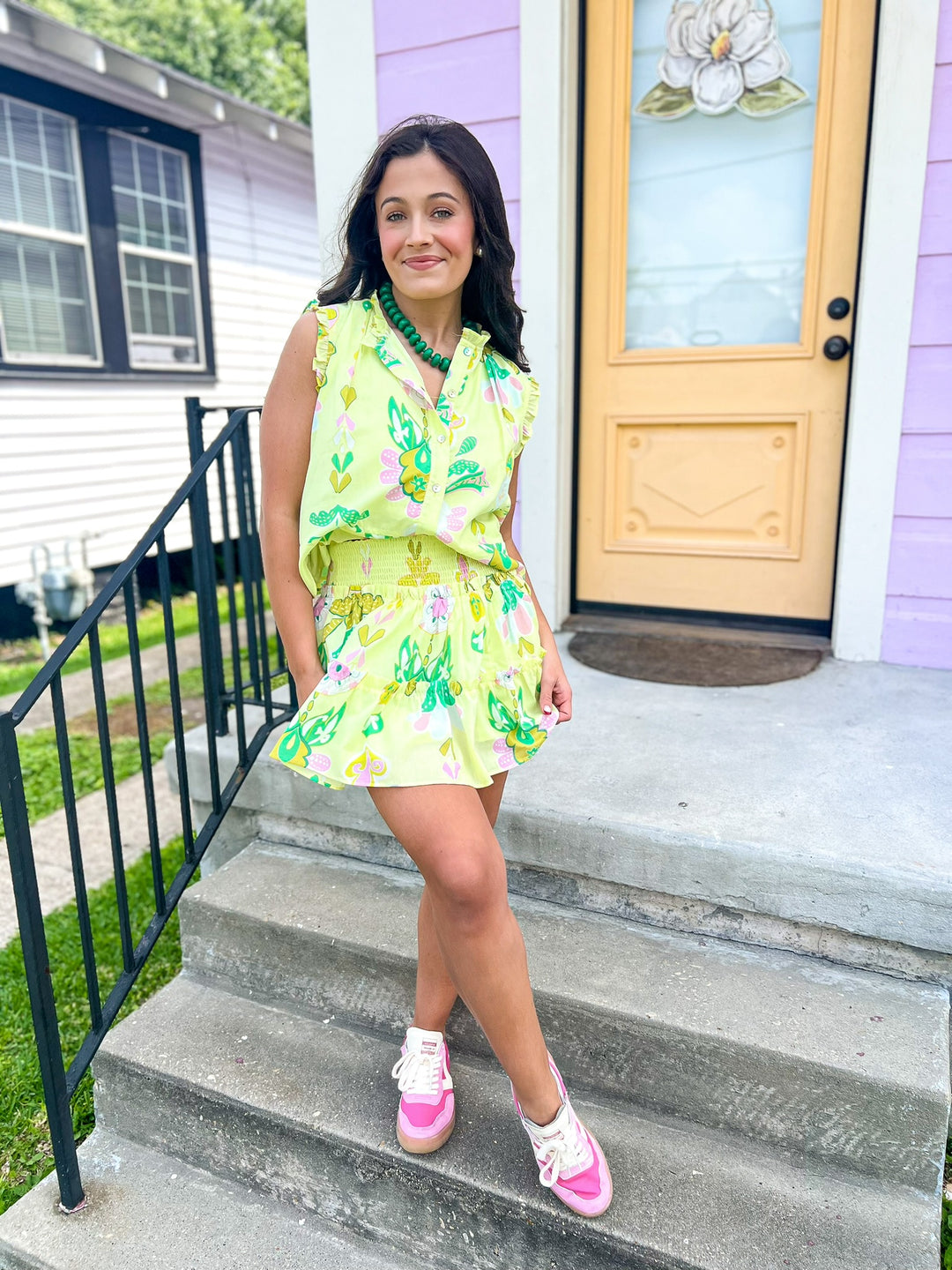 Yellow Resort Ruffle Rainey Skort Set