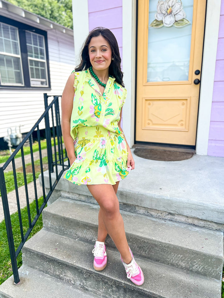 Yellow Resort Ruffle Rainey Skort Set