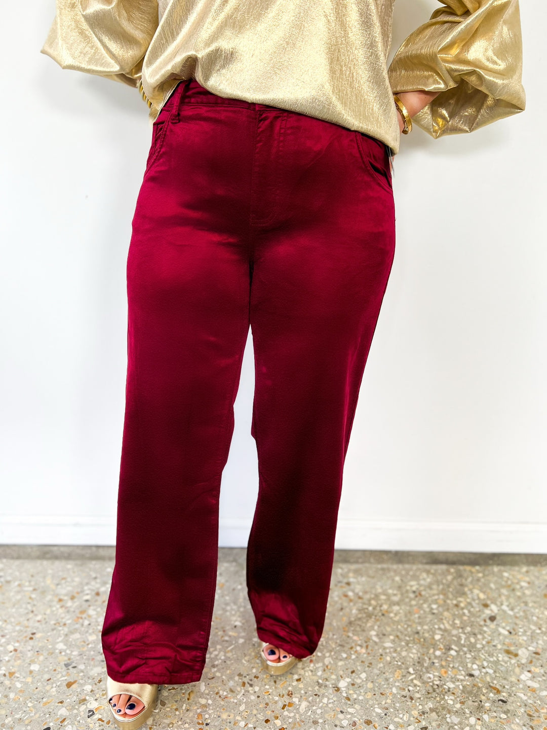Cranberry Jean High Rise Flare