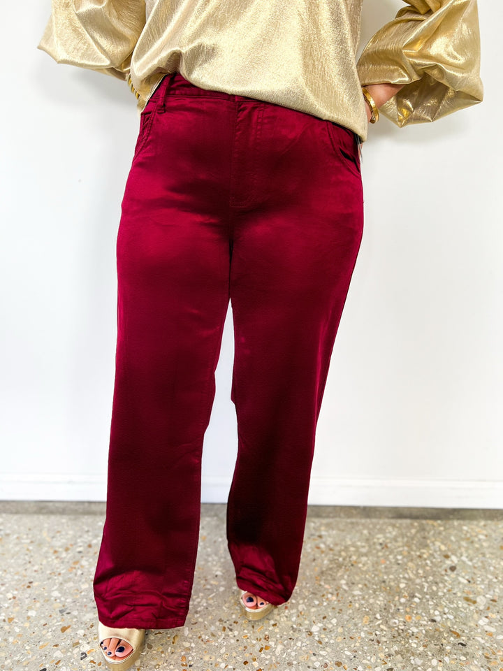 Cranberry Jean High Rise Flare