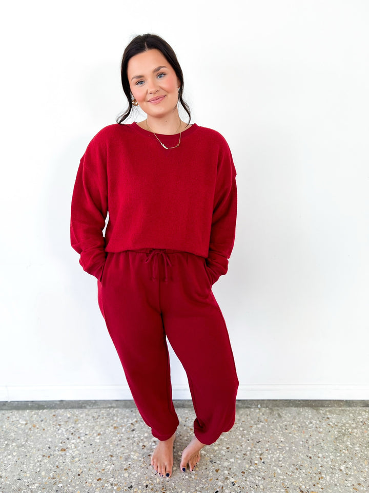 Red Basecamp Textured Jogger