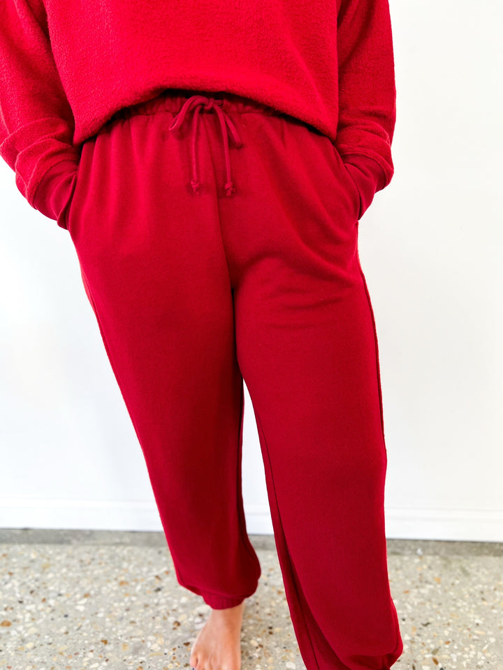 Red Basecamp Textured Jogger
