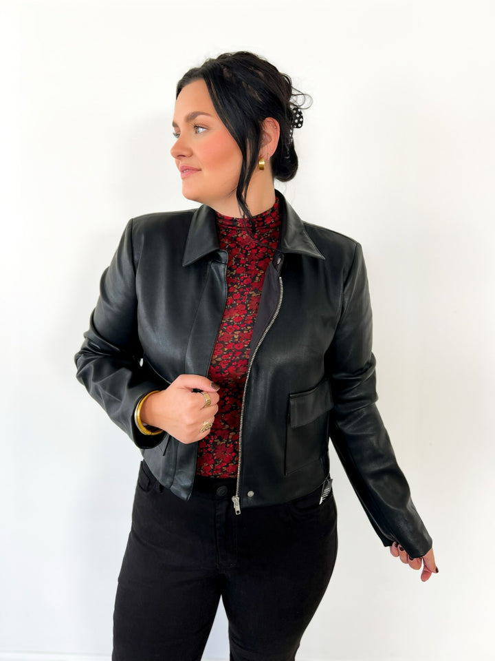 Ainsley Black Leather Jacket