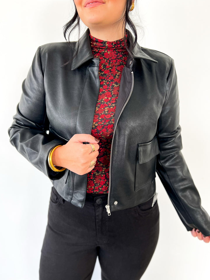 Ainsley Black Leather Jacket