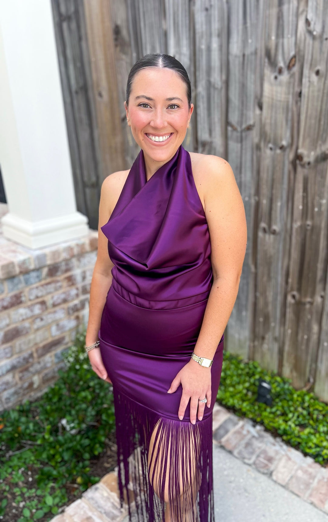 Purple Soiree Tassel Dress
