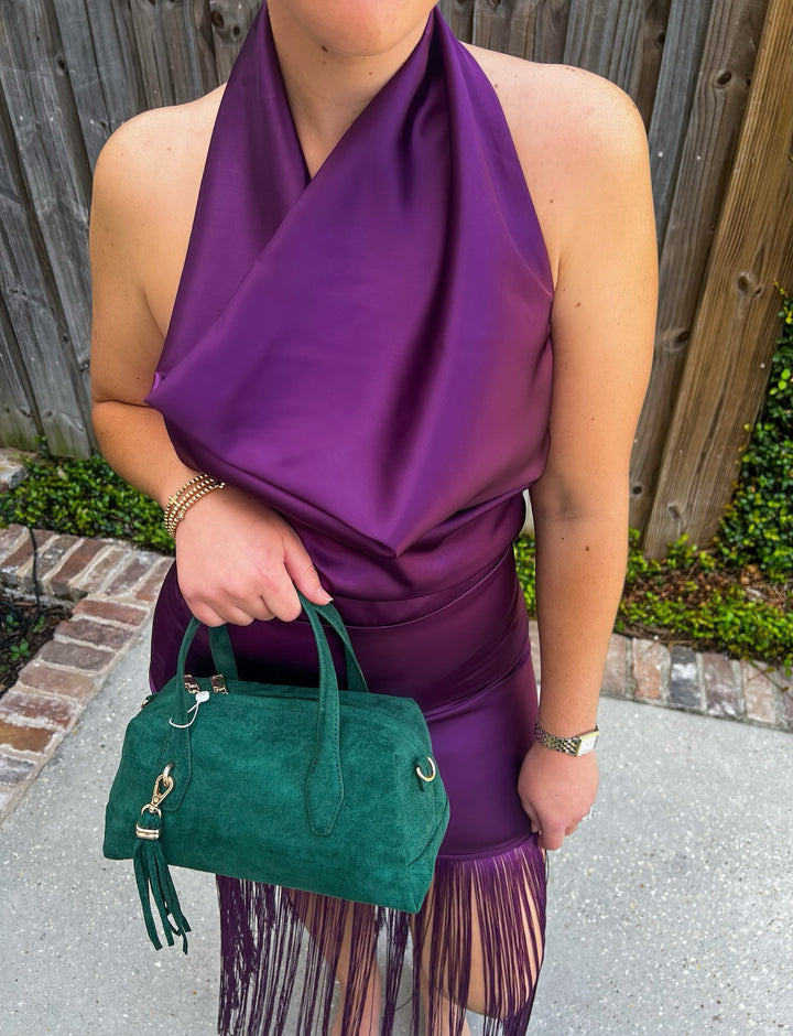 Purple Soiree Tassel Dress