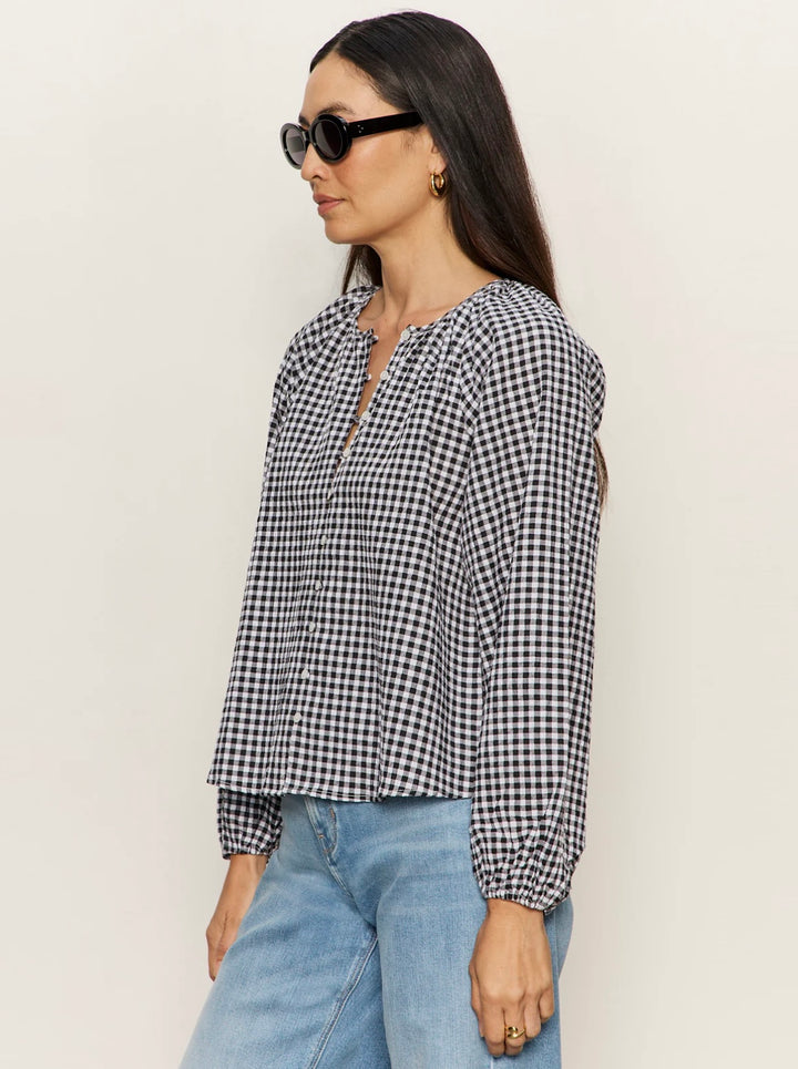 Picnic Perfect Gingham Button Blouse