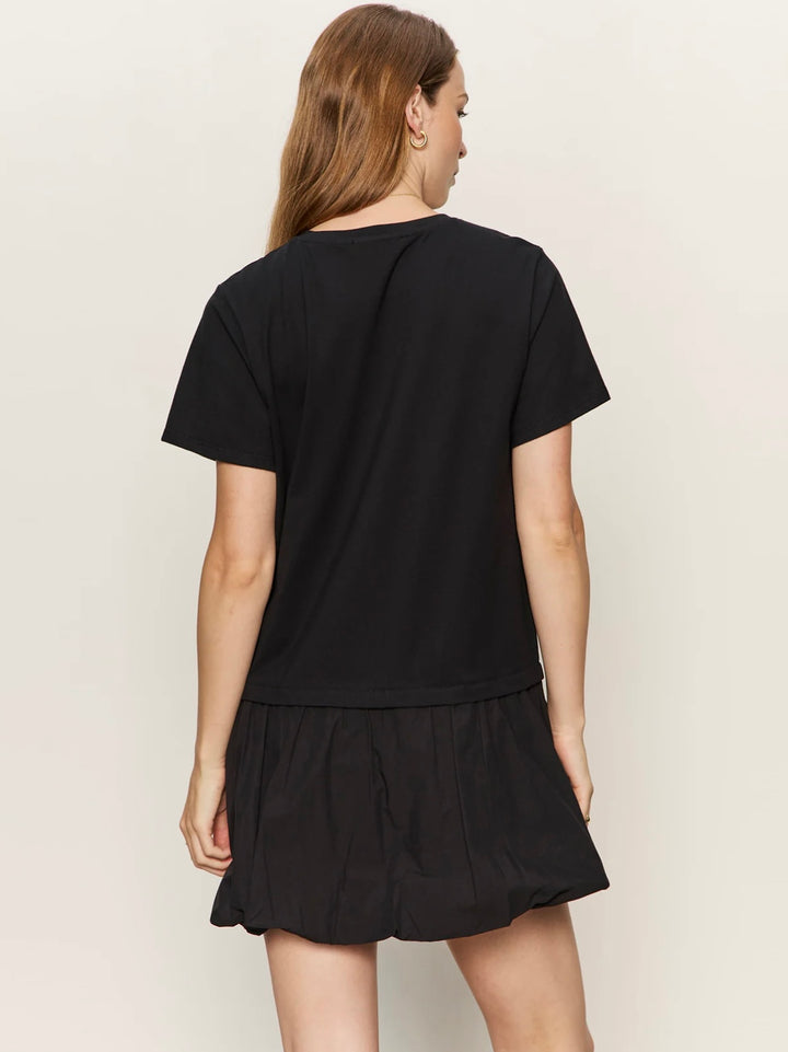 Black For Keeps Bubble Shirt Dress
