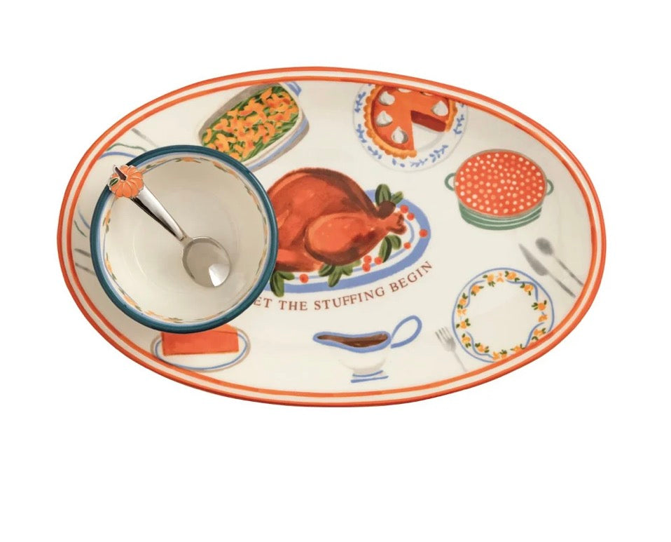 Turkey Dinner Tray & Dip