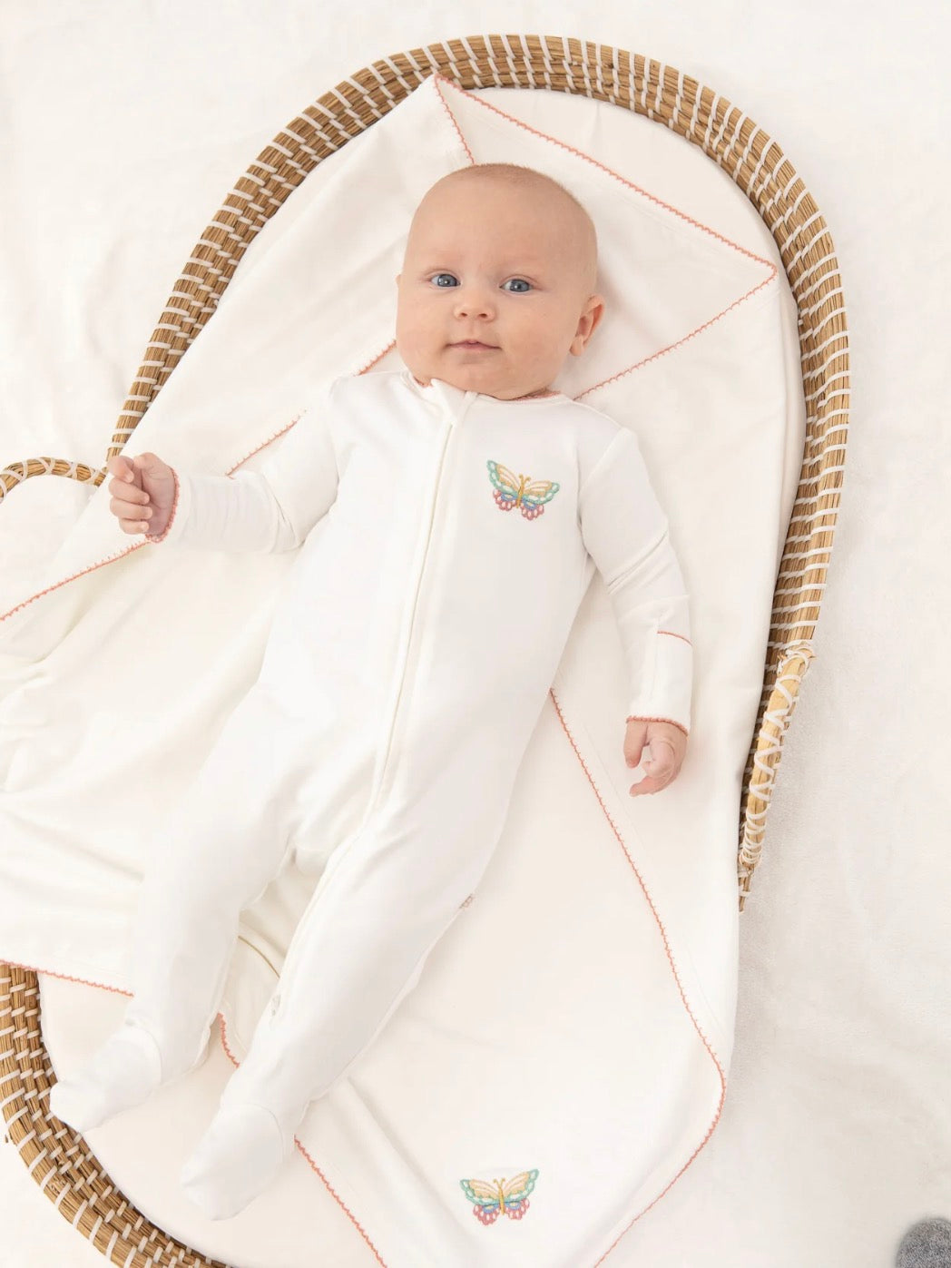 Butterfly Bliss Embroidered Blanket