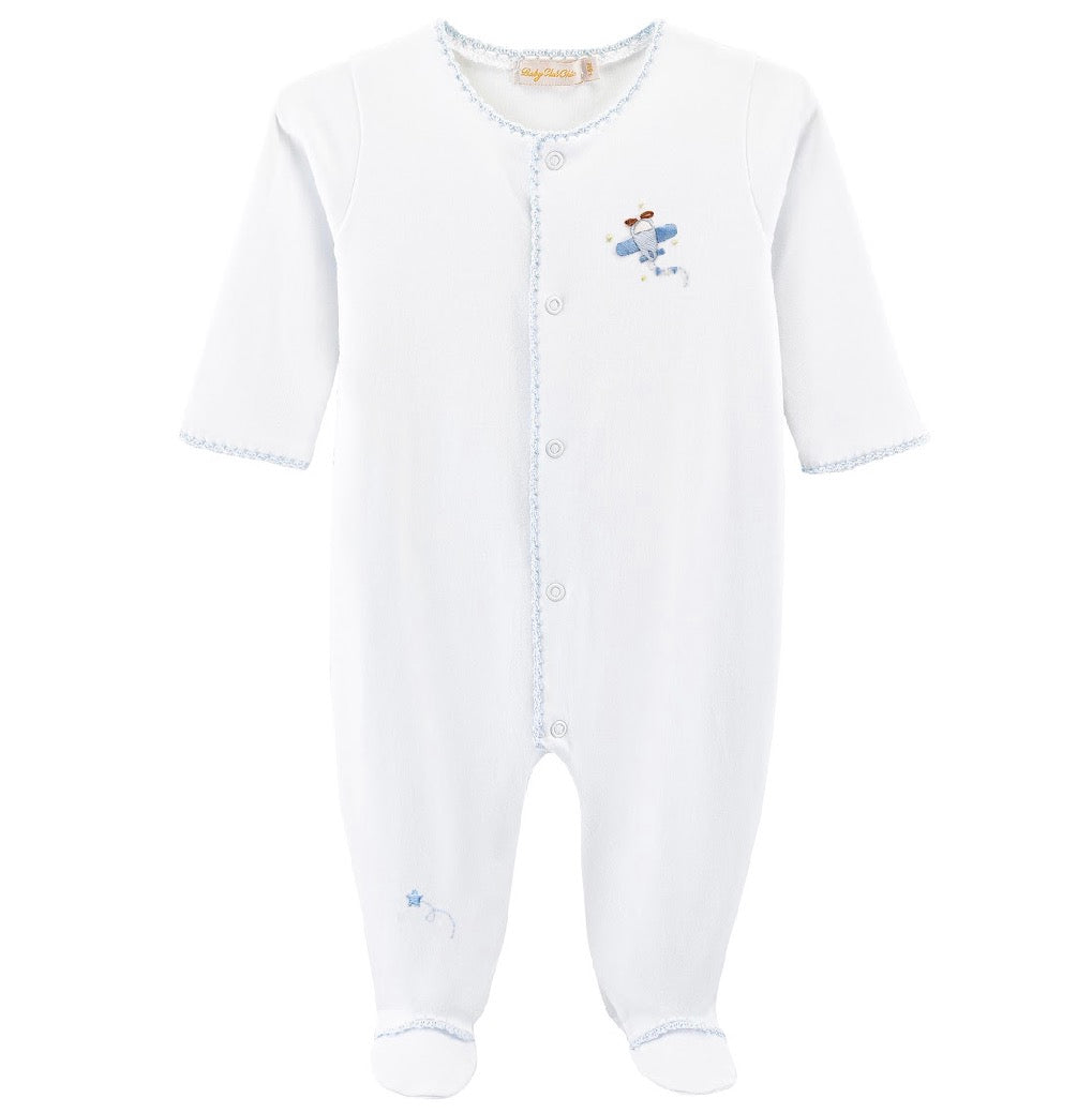 Sky Adventure Embroidered Pima Footie