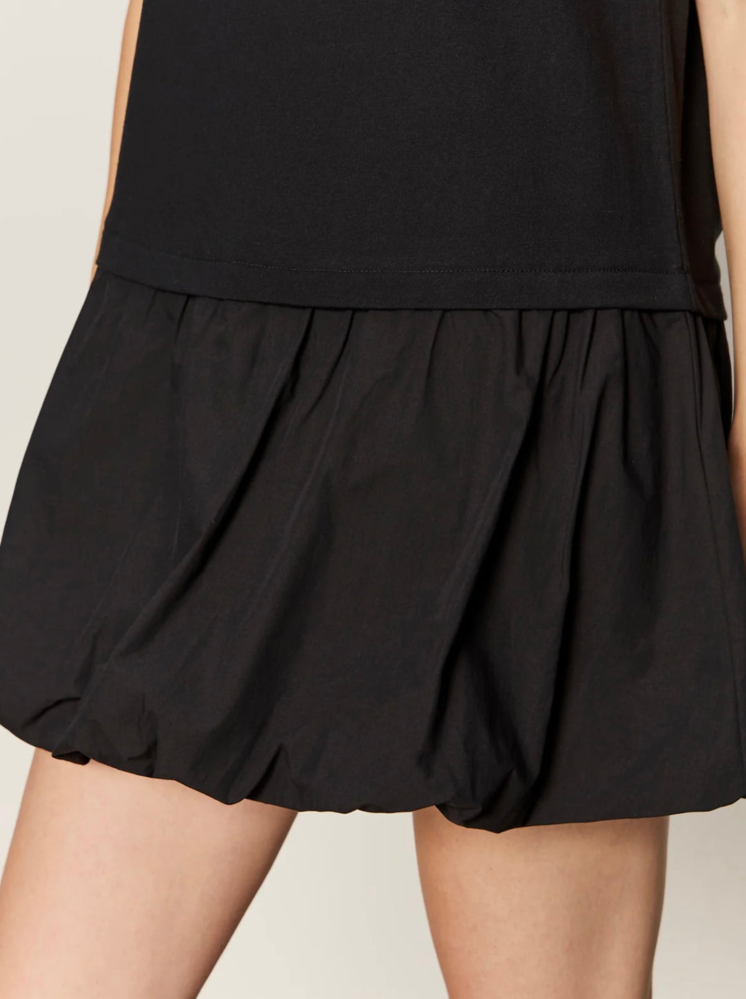 Black For Keeps Bubble Shirt Dress