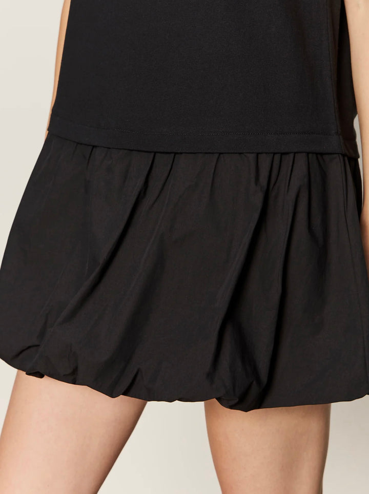 Black For Keeps Bubble Shirt Dress