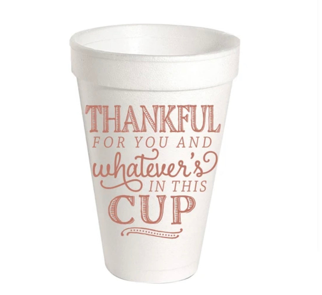 Thankful for You & What's In This Cup Styrofoam Cup Set