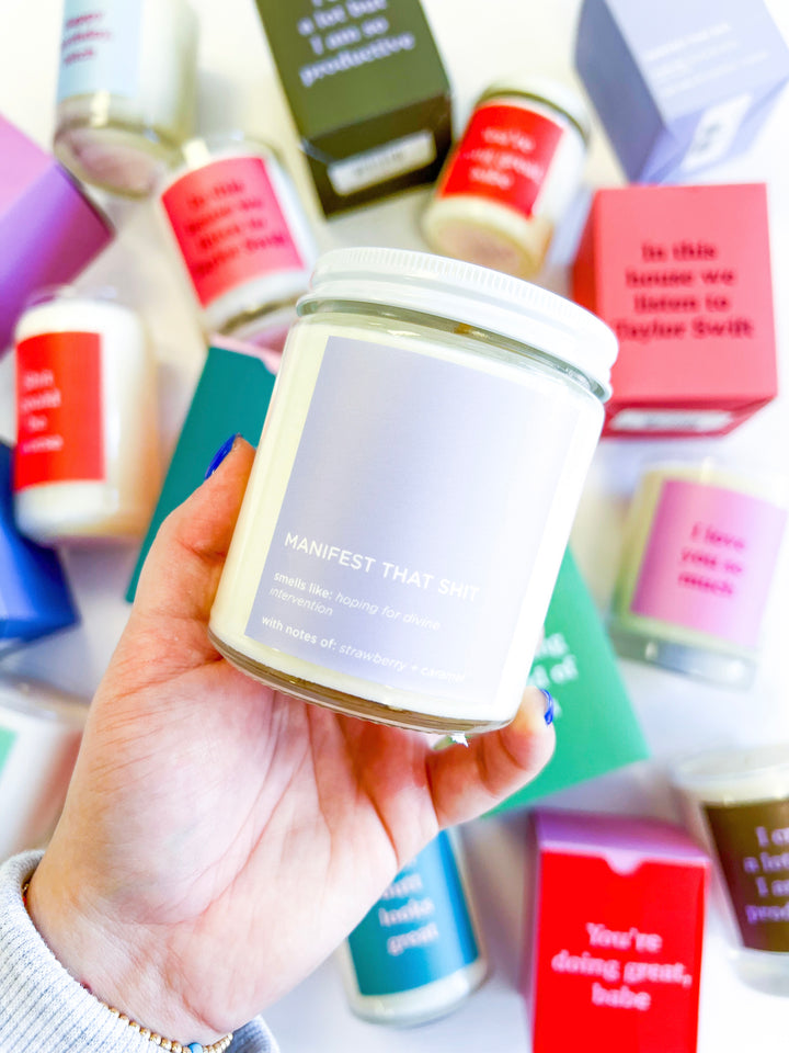 Manifest That Candle Jar w/ Lid