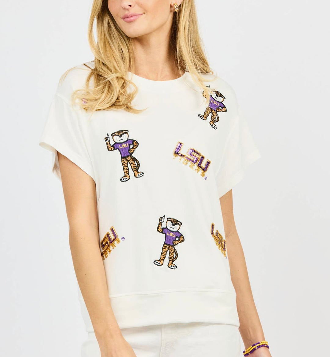 LSU Mixed Icons Emily Top