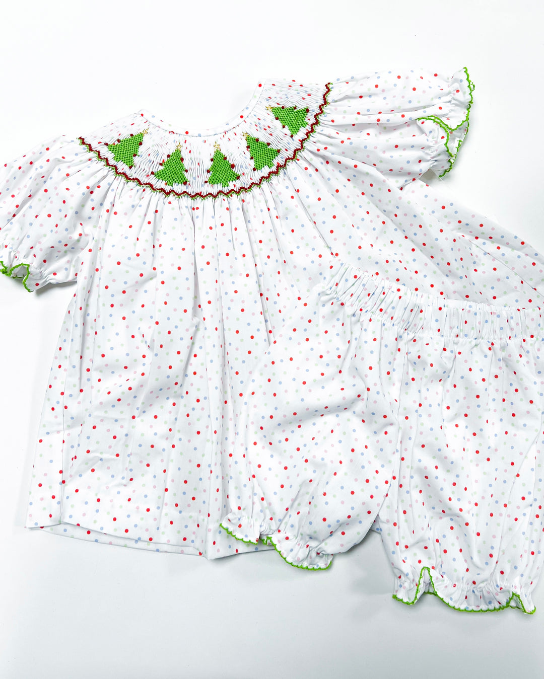 Emma Chartreuse Trees Bloomer Set