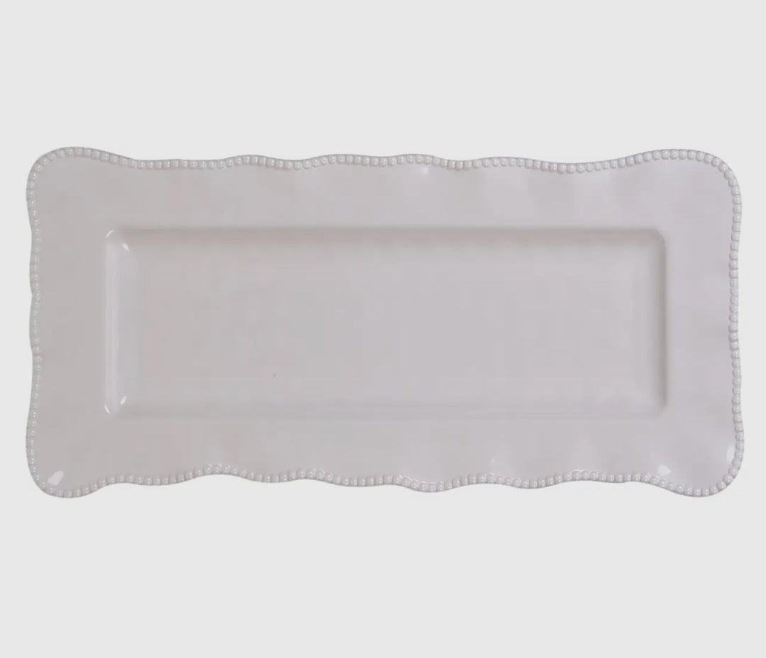 Perlette Cream Rectangular Platter
