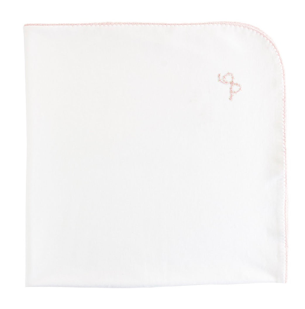 Pretty Bows Embroidered Pima Receiving Blanket