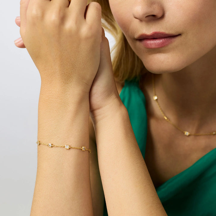 Jolie Delicate Bracelet - Gold Cubic Zirconia