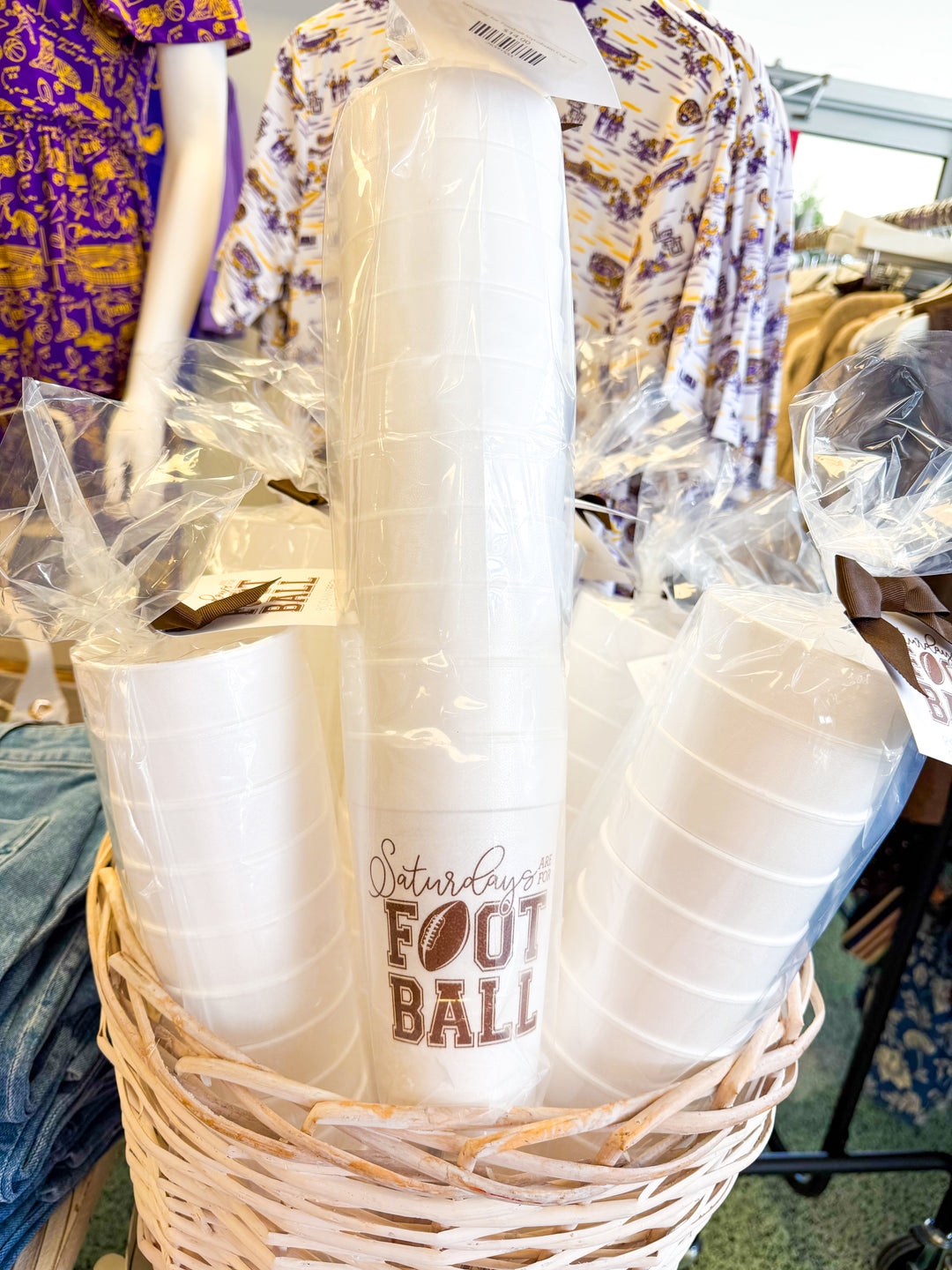 Saturday for Football Styrofoam Cup Set