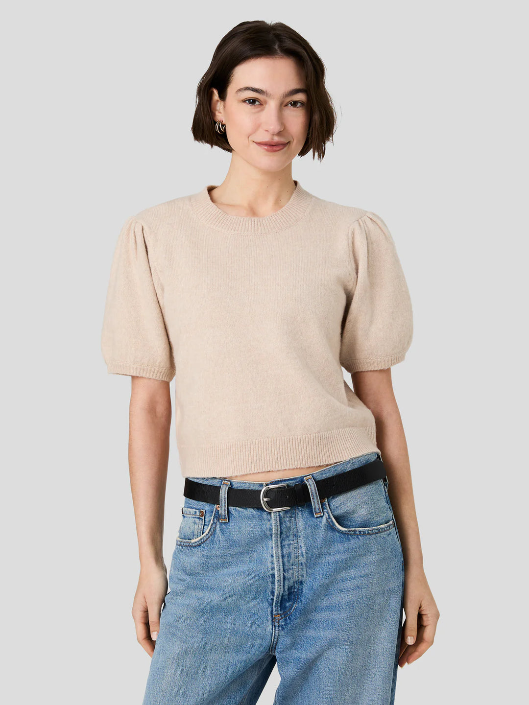 Oatmeal Yulia Knit Top