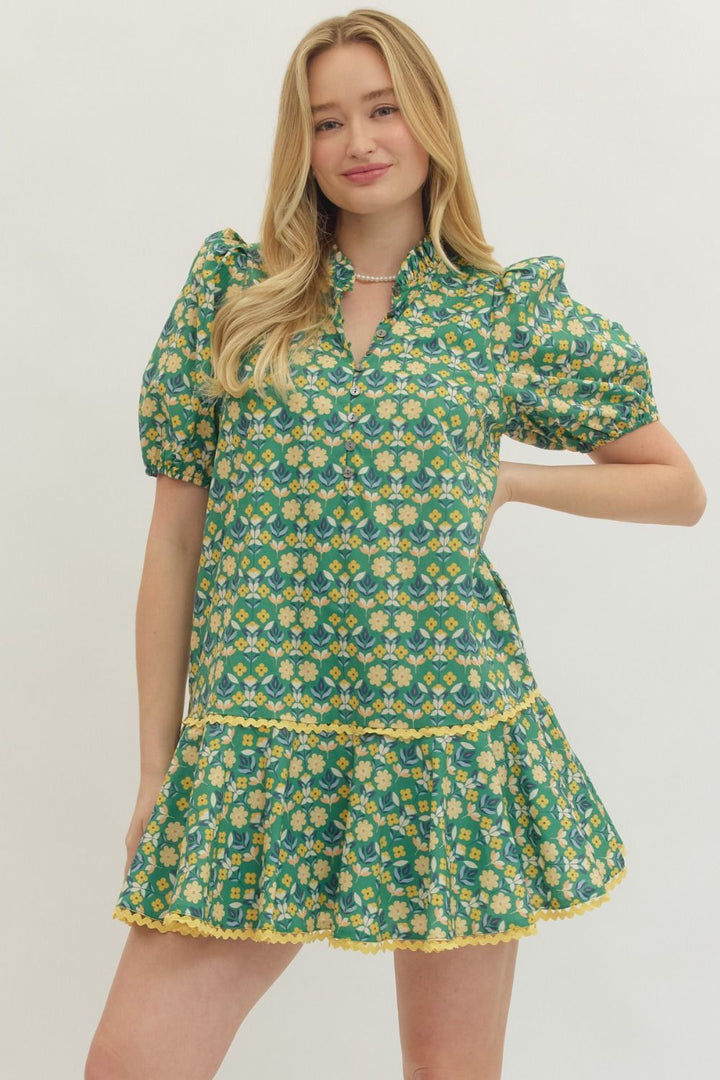 Sunny Meadow Green Dress