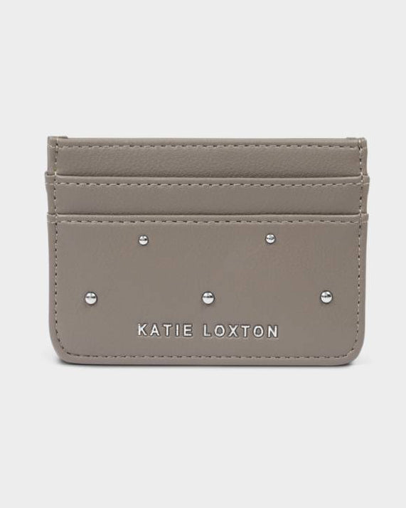 Silver Mink Studded Avery Cardholder