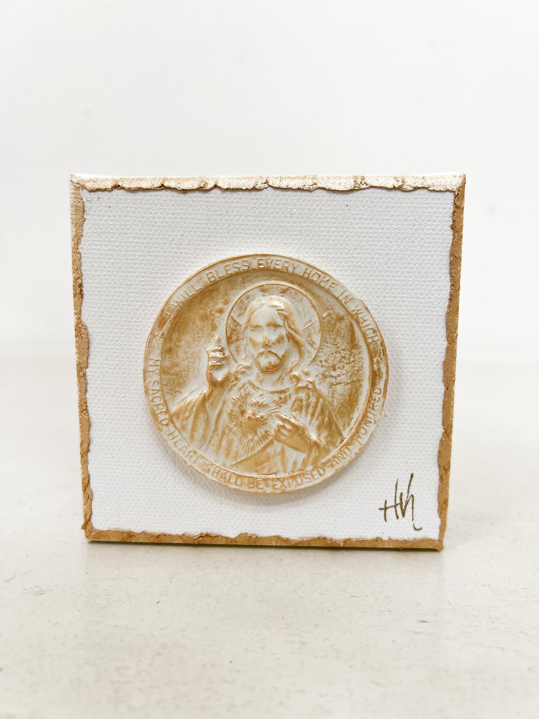 Sacred Heart of Jesus Intaglio Canvas Art