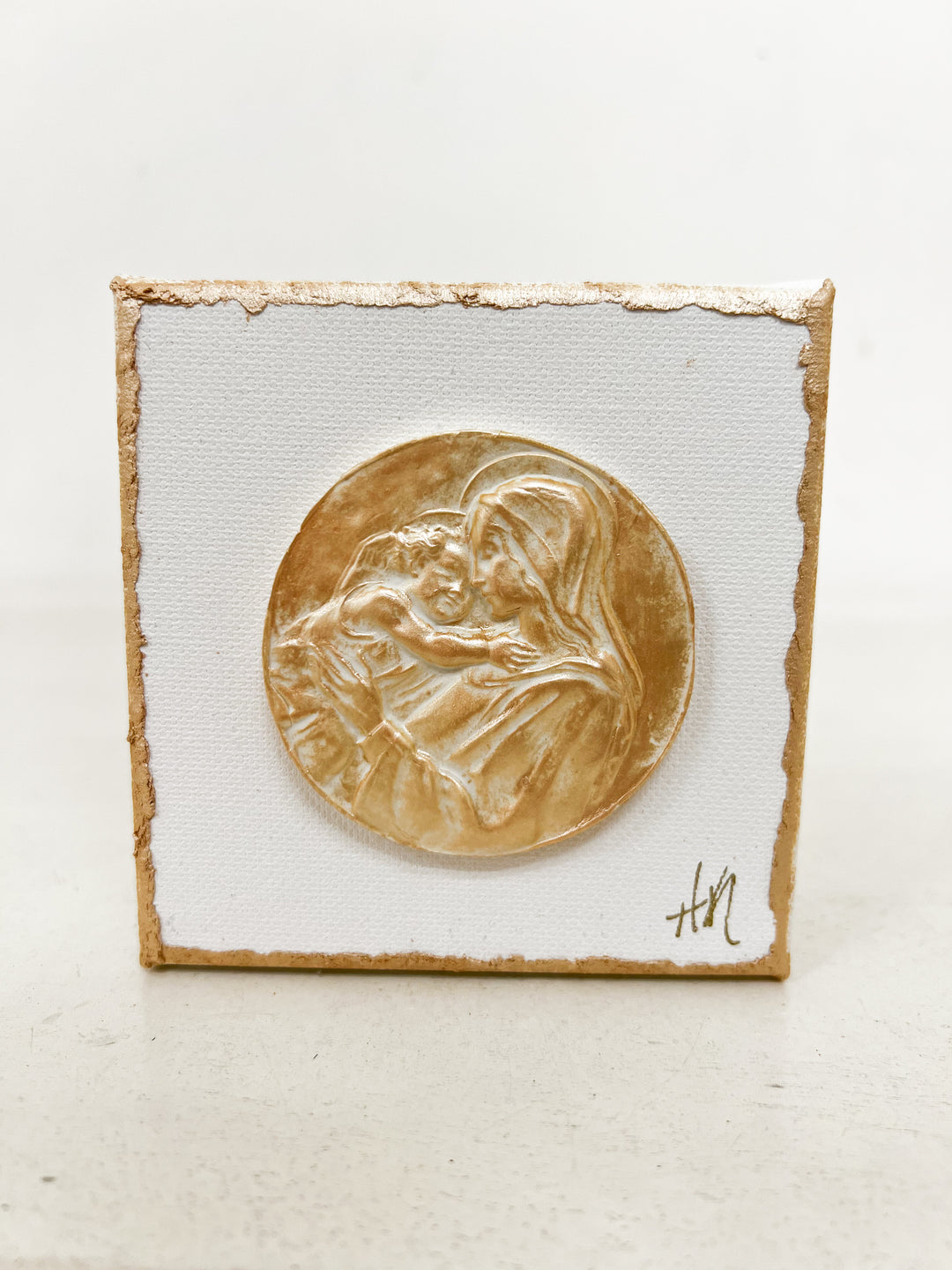 Mother & Child Intaglio Canvas Art
