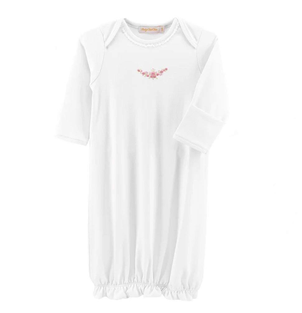 Blossom Moon Embroidered Pima Gown