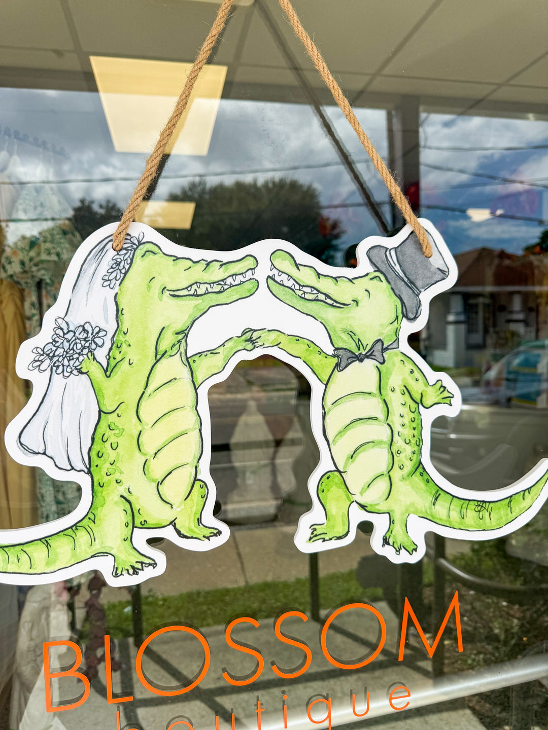 Alligator Wedding Door Hanger