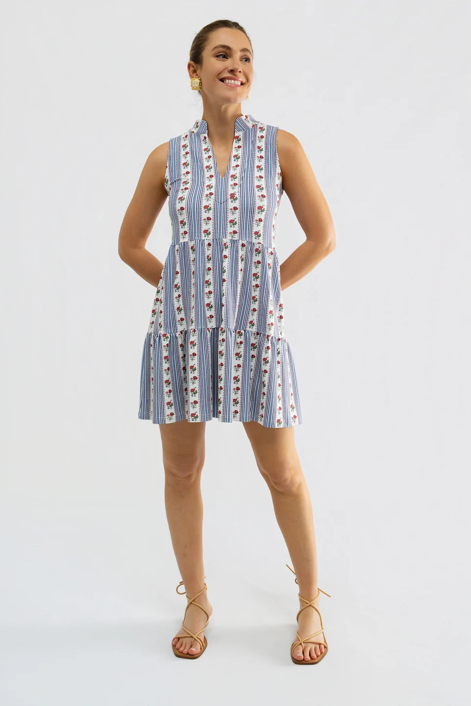 Field Flower Stripe Tatum Dress
