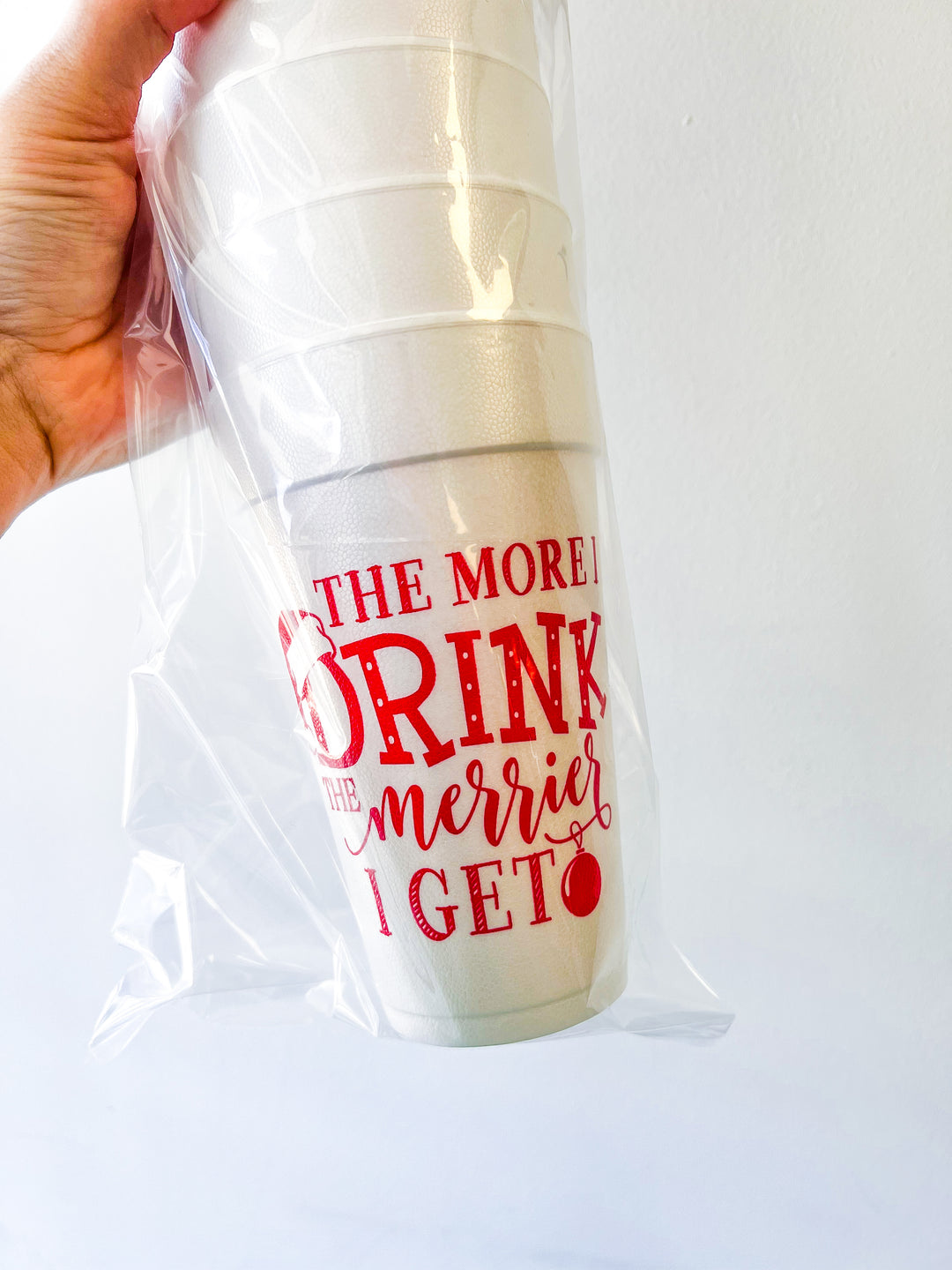 The Merrier I Get Styrofoam Cup Set