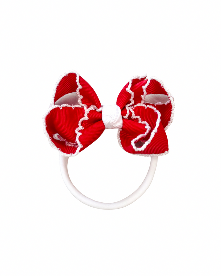 Crochet Edge Bows on Headband MED