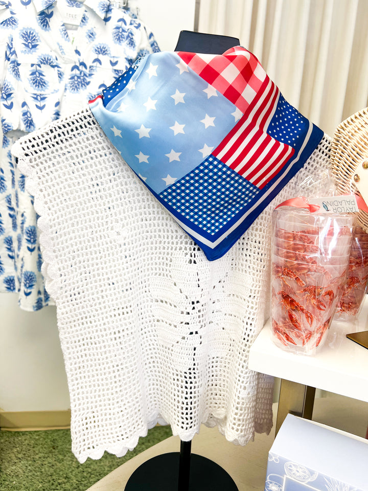Blug Flag Patchwork Scarf