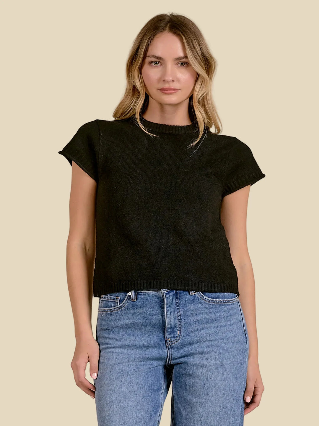 Black Small Town Sweater